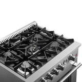 FORNO Giovanni 30" 4.32 cu. ft. Gas Range with 5 Sealed Burners, Air Fry Basket, Wok Support and Griddle, FFSGS6274-30