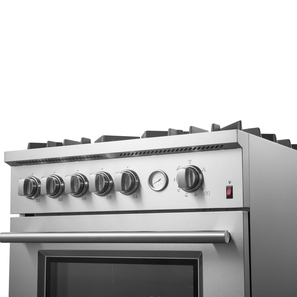 FORNO Giovanni 30" 4.32 cu. ft. Gas Range with 5 Sealed Burners, Air Fry Basket, Wok Support and Griddle, FFSGS6274-30