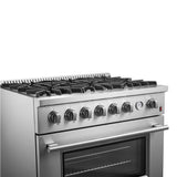 FORNO Marco 36" 5.36 cu.ft. Gas Range with 6 Burners and Built-In Temperature Gauge, FFSGS6277-36