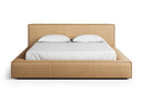 Valencia Gemma Leather Queen Size Bed Frame, Beige