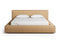 Valencia Gemma Leather Queen Size Bed Frame, Beige