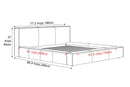 Valencia Gemma Leather Queen Size Bed Frame, Beige
