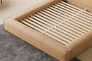 Valencia Gemma Leather Queen Size Bed Frame, Beige