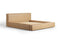 Valencia Gemma Leather Queen Size Bed Frame, Beige
