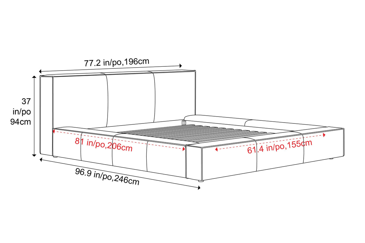 Gemma Leather Upholstered Bed Frame