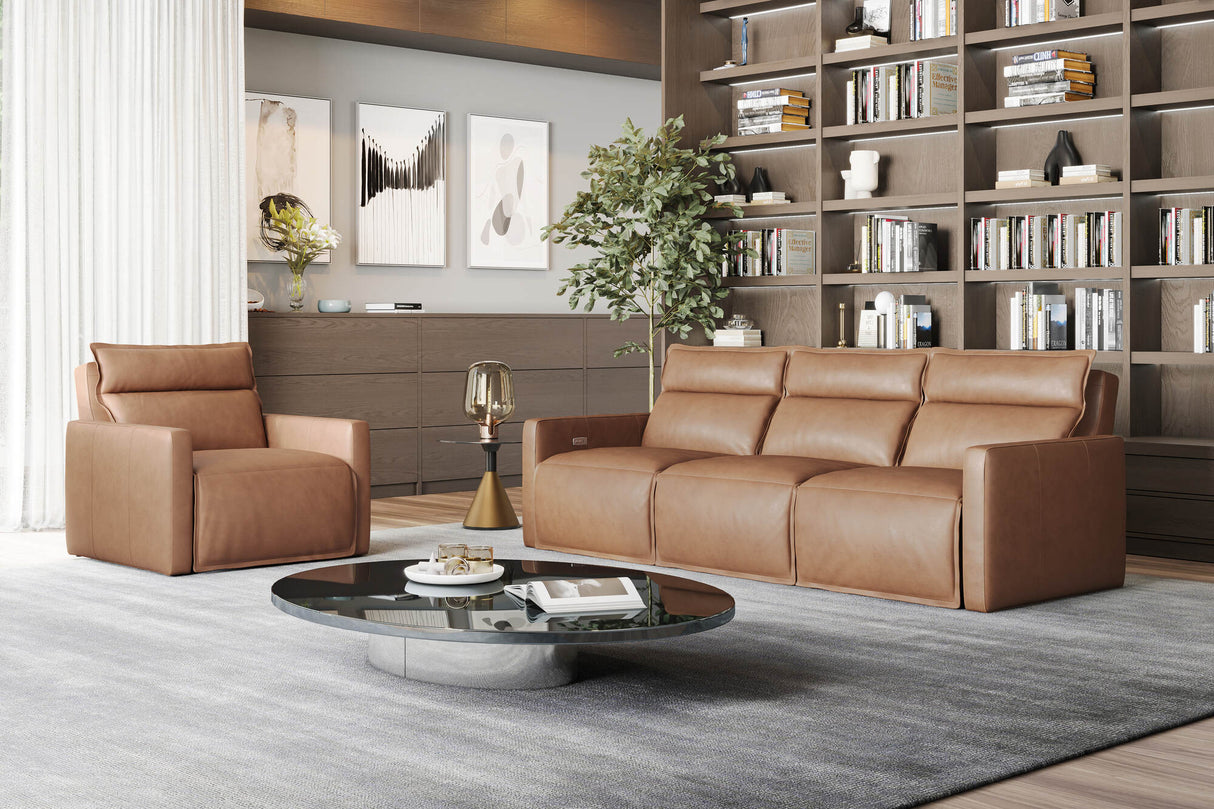 Giovanni Leather Dual Recliner Sofa