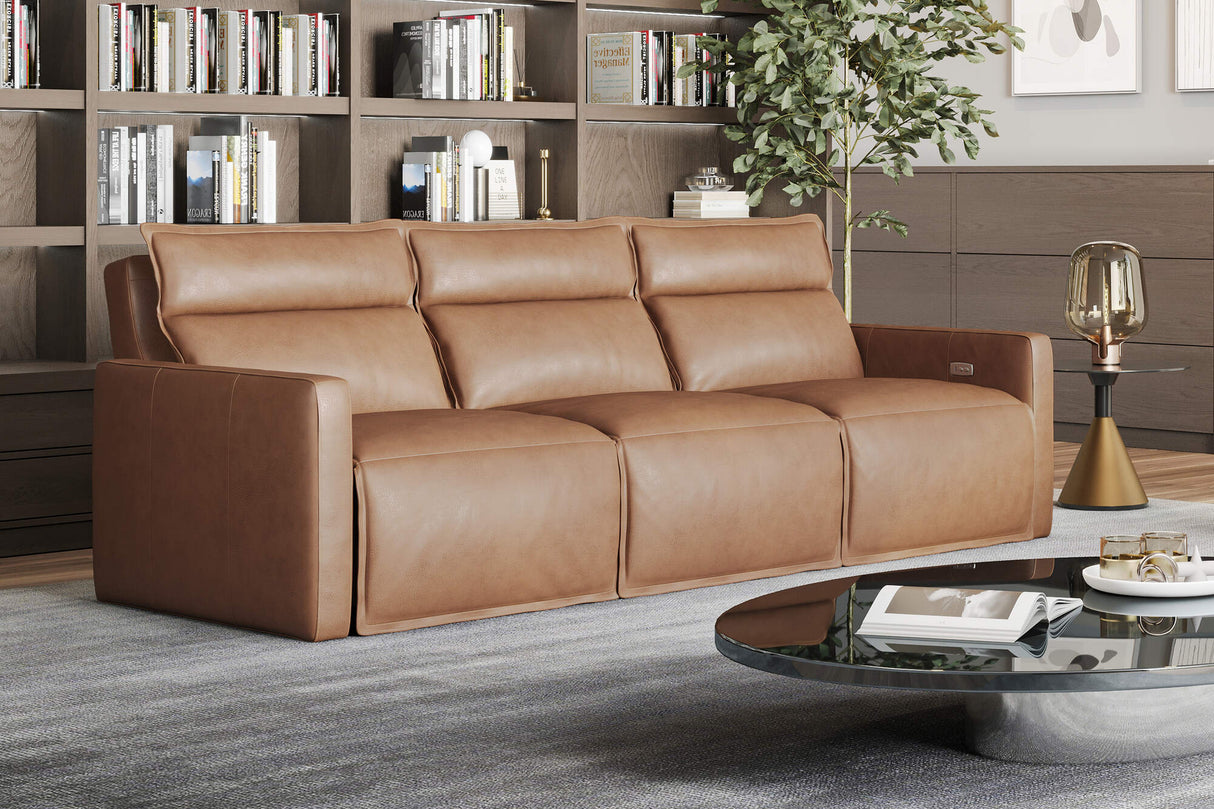 Giovanni Leather Dual Recliner Sofa