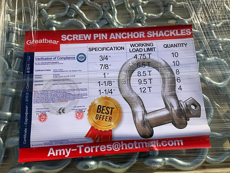 Greatbear Screw Pin Anchor Shackles (38 pcs)