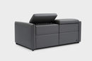 Valencia Lucia Leather Loveseat Recliner Sofa, Grey