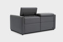 Valencia Lucia Leather Loveseat Recliner Sofa, Grey