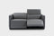 Valencia Lucia Leather Loveseat Recliner Sofa, Grey