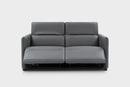 Valencia Lucia Leather Loveseat Recliner Sofa, Grey