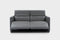 Valencia Lucia Leather Loveseat Recliner Sofa, Grey