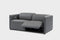 Valencia Lucia Leather Loveseat Recliner Sofa, Grey