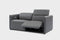 Valencia Lucia Leather Loveseat Recliner Sofa, Grey
