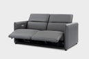 Valencia Lucia Leather Loveseat Recliner Sofa, Grey