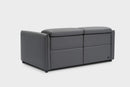 Valencia Lucia Leather Loveseat Recliner Sofa, Grey