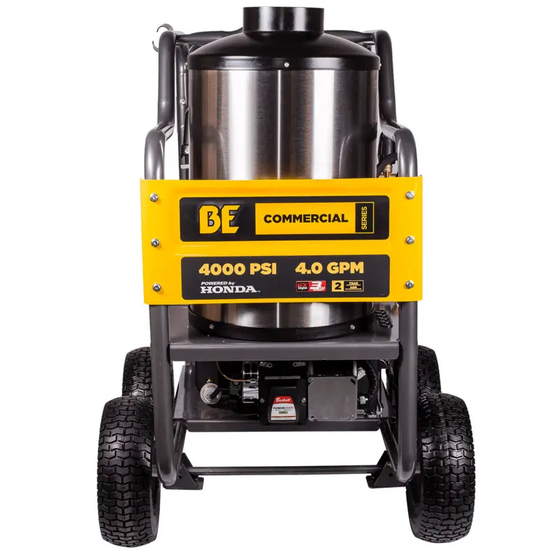 BE Power 4,000 PSI - 4.0 GPM Hot Water Pressure Washer with Honda GX390 Engine and General Triplex Pump - HW4013HG