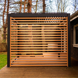 Aluminum Slats with Wood Grain Finish