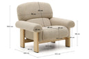 Valencia Hayden Fabric Armchair, Beige
