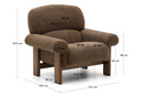 Valencia Hayden Fabric Armchair, Brown