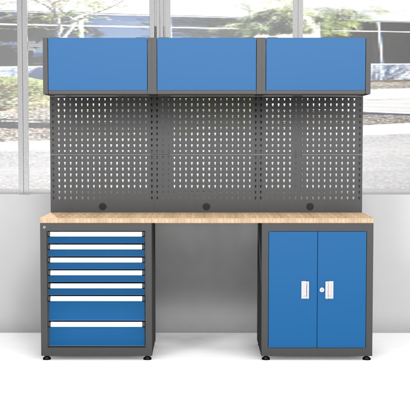 Heavy Duty Steel Garage Cabinet Storage System (7 Drawers & 5 Cabinets)