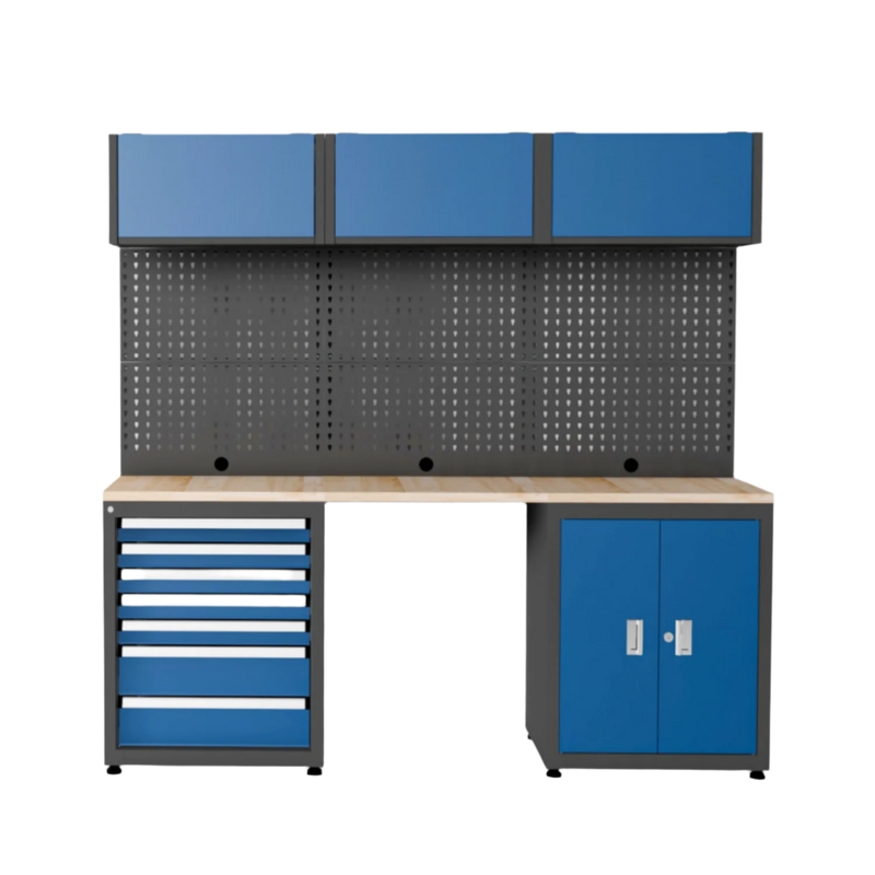 Heavy Duty Steel Garage Cabinet Storage System (7 Drawers & 5 Cabinets)