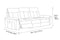 Valencia Heidi Top Grain Leather Three Seats Sofa, Cream