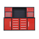 7' Garage Workbench Cabinet (18 Drawers & 4 Cabinets & Pegboard)
