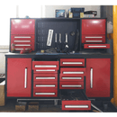 7' Garage Workbench Cabinet (18 Drawers & 4 Cabinets & Pegboard)