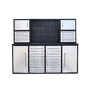 7' Garage Workbench Cabinet (18 Drawers & 4 Cabinets & Pegboard)