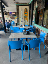 Pedro Set of 2 Stackable Armchair-Blue