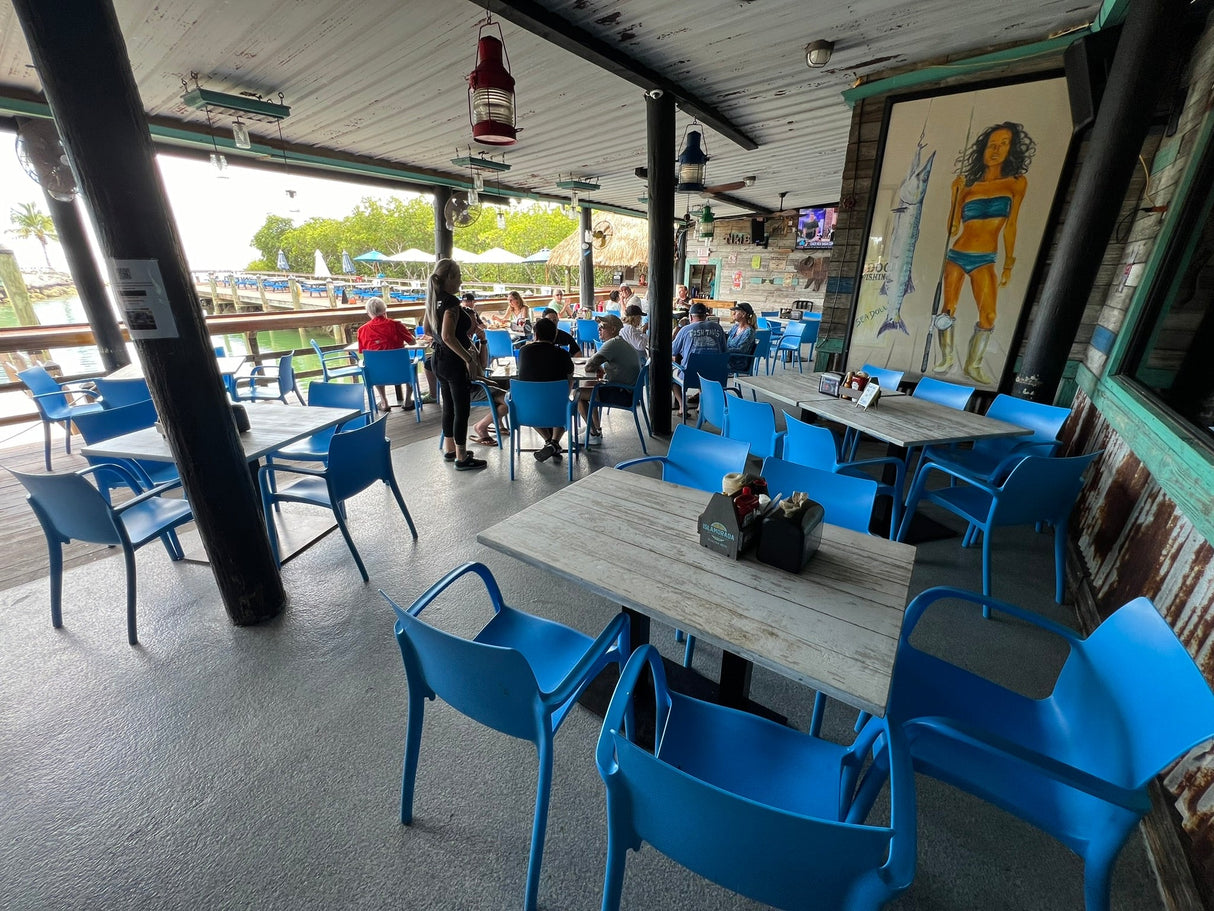 Pedro Set of 2 Stackable Armchair-Blue