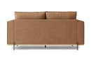 Valencia Imogen Top Grain Leather Loveseat Sofa, Tan