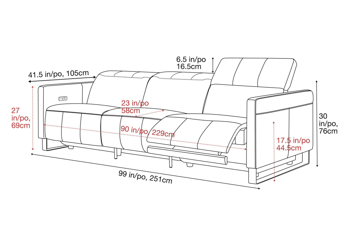 Isla Leather Recliner Sofa