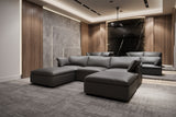 Isola Leather Theater Lounge Modular Sofa