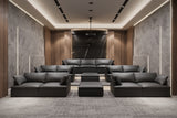 Isola Leather Theater Lounge Modular Sofa