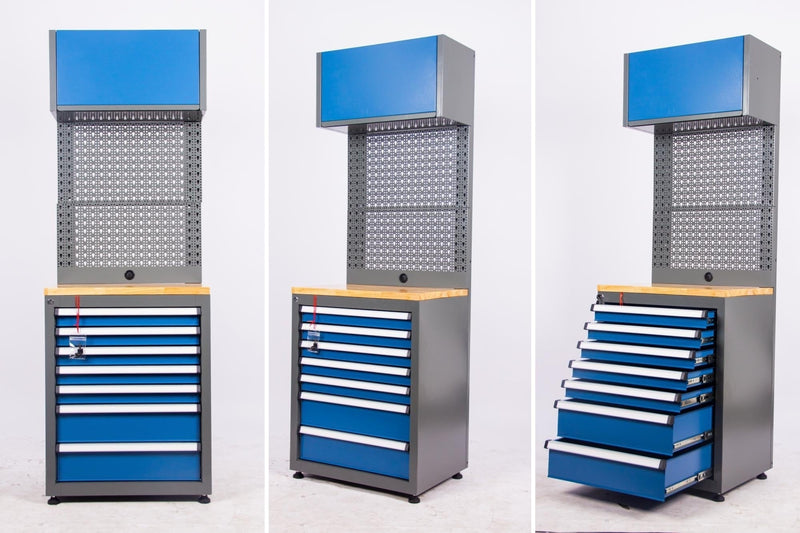 Heavy Duty Steel Garage Cabinet Storage System (7 Drawers & 5 Cabinets)