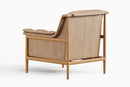 Valencia Jasmine Top Grain Leather Accent Chair, Brown