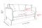Valencia Jasper Leather Loveseat Sofa, Cognac Color