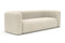 Valencia Jordyn Velvet Fabric Three Seats Sofa, Beige