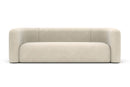 Valencia Jordyn Velvet Fabric Three Seats Sofa, Beige