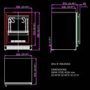 24 Inch Glass Door Under Counter Steak Ager Fridge