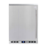 24-Inch Outdoor Beverage Refrigerator with Solid Stainless Steel Door