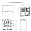 36-Inch Heating Glass Dual Door Built In Beverage Fridge