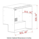36-Inch Heating Glass Dual Door Built In Beverage Fridge