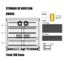 36-Inch Heating Glass Dual Door Built In Beverage Fridge