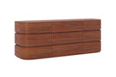 Valencia Kassidy Engineered Walnut Wood 9-Drawer Dresser, Walnut