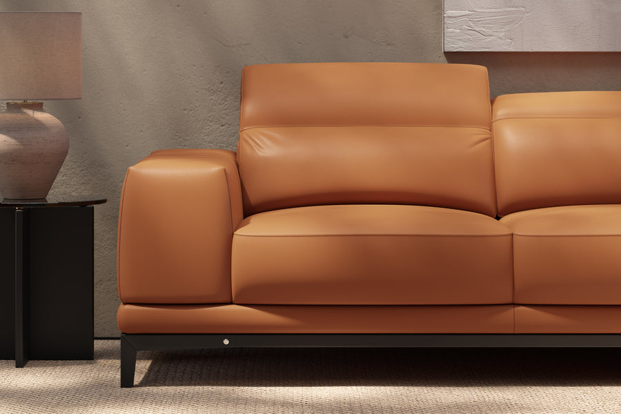 Valletta Leather Corner Sectional Sofa