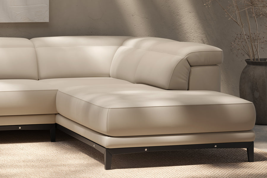 Valletta Leather Corner Sectional Sofa